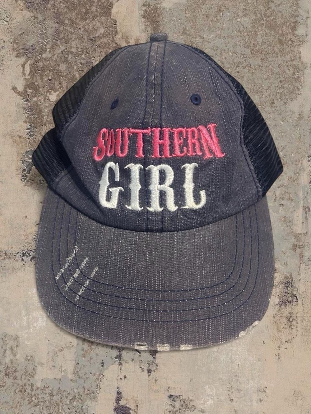 Womens Ponytail Cap Southern Girl Mesh Hat